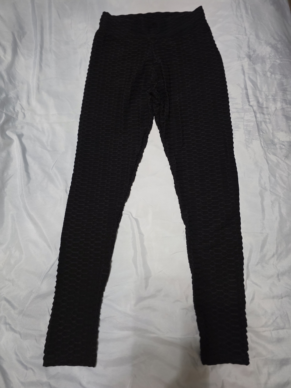 Black Textured Women’s Leggings - Everyday Stretch